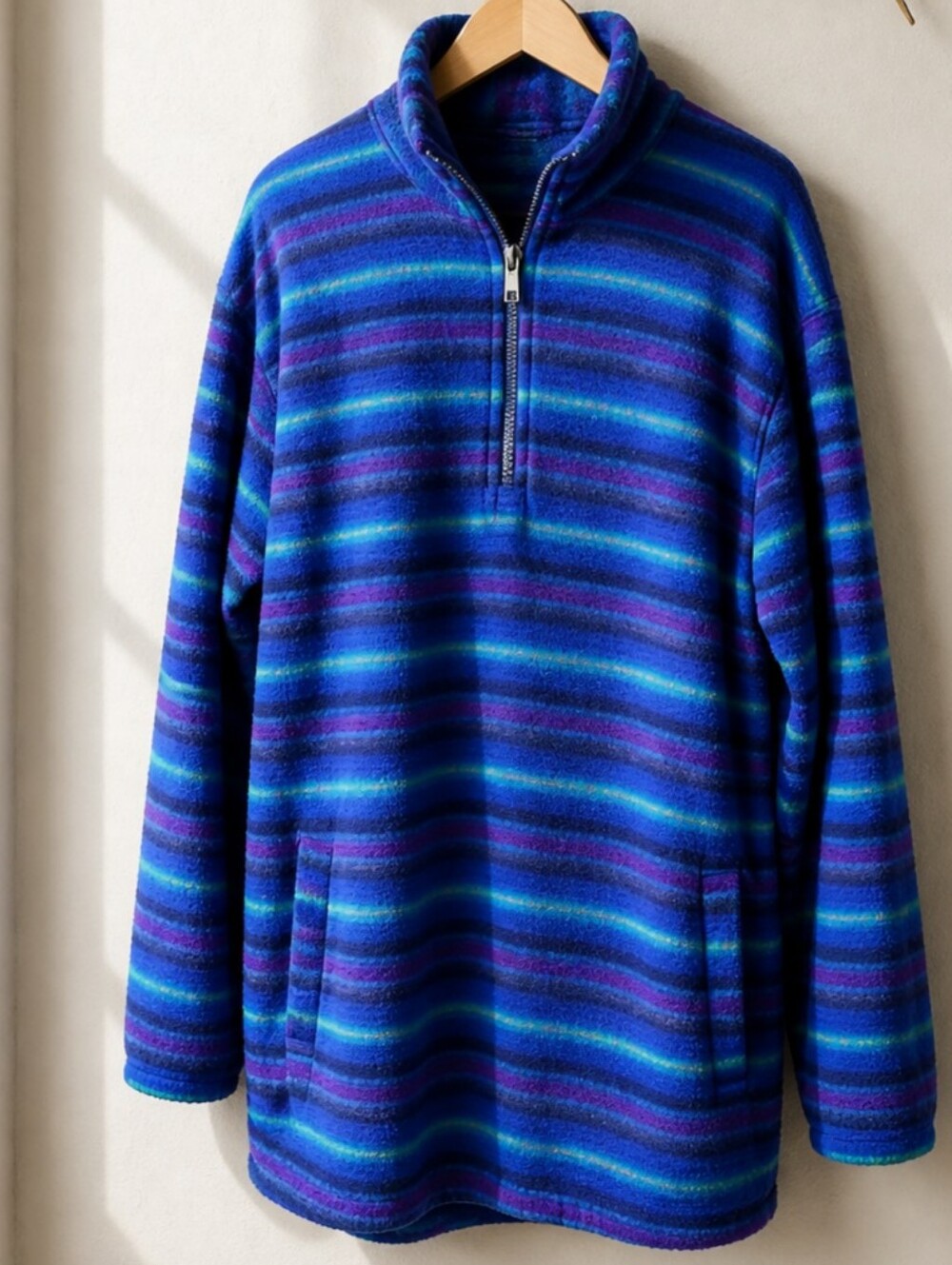Vintage Fleece Pull Over, 1/4 Zip, Women's Size M